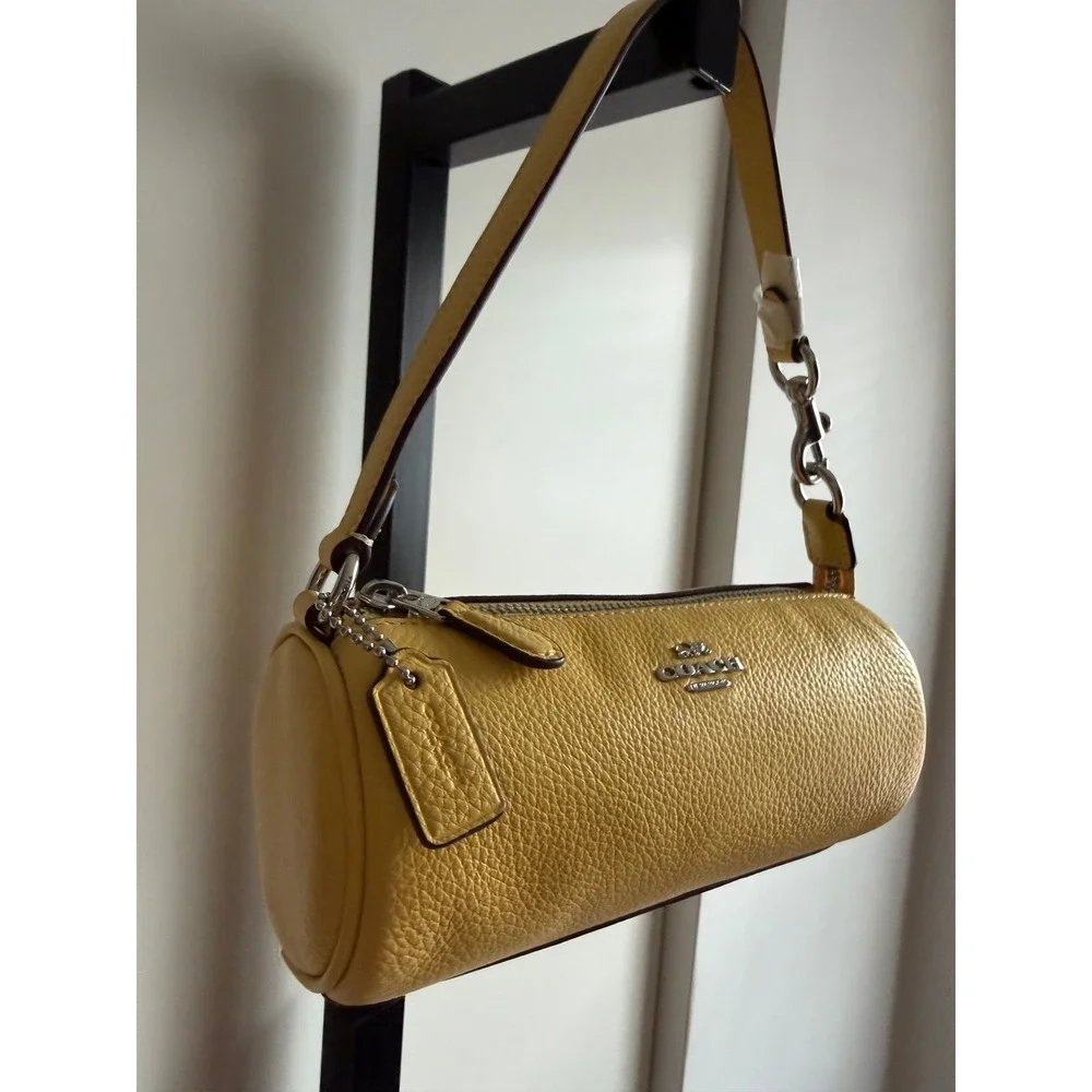 Coach Nolita Pebbled Leather Barrel Bag – Retro Yellow - Picture 5 of 11